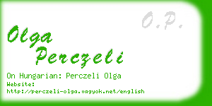 olga perczeli business card